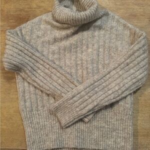 Tan turtleneck sweater